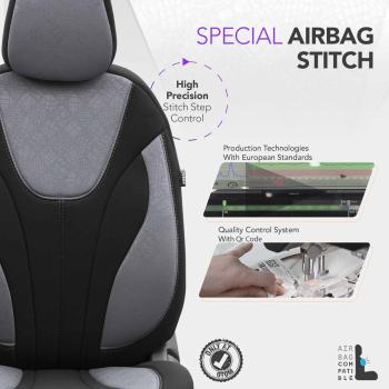 Auto Sitzbezug Set Universal Vorne und Hinten Komfortabel Komplett Set